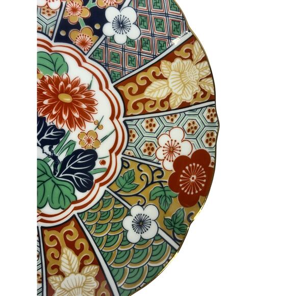Japanese Tachikichi Vintage Imari 10" Red LIne Marked Dinner Plates-Set of 2 - Picture 6 of 10